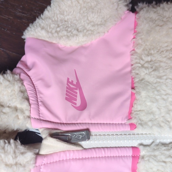 Nike Other - Nike Sherpa Full Zip Fleece Hooded Snow Suit, Pram, Coverall Size 6 months